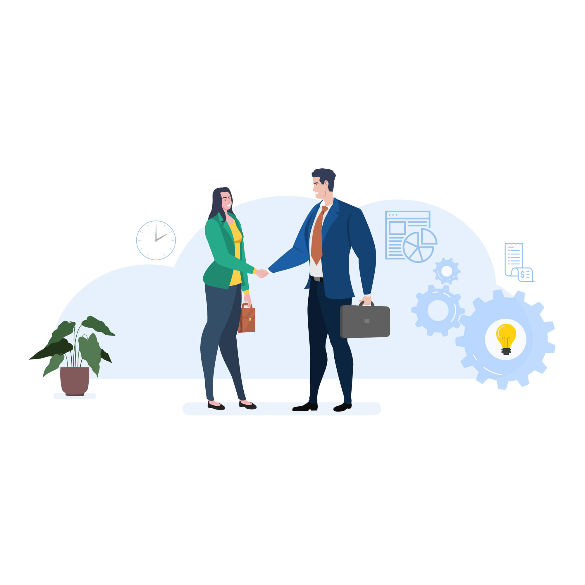 A woman and man's journey to success