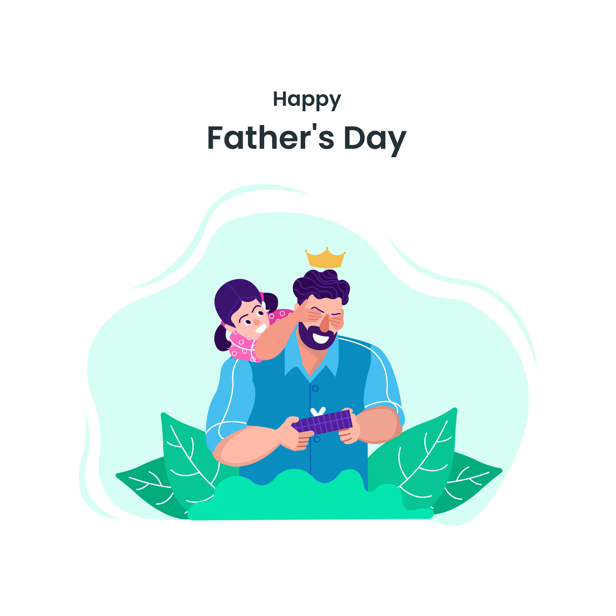 Happy father's day concept illustration