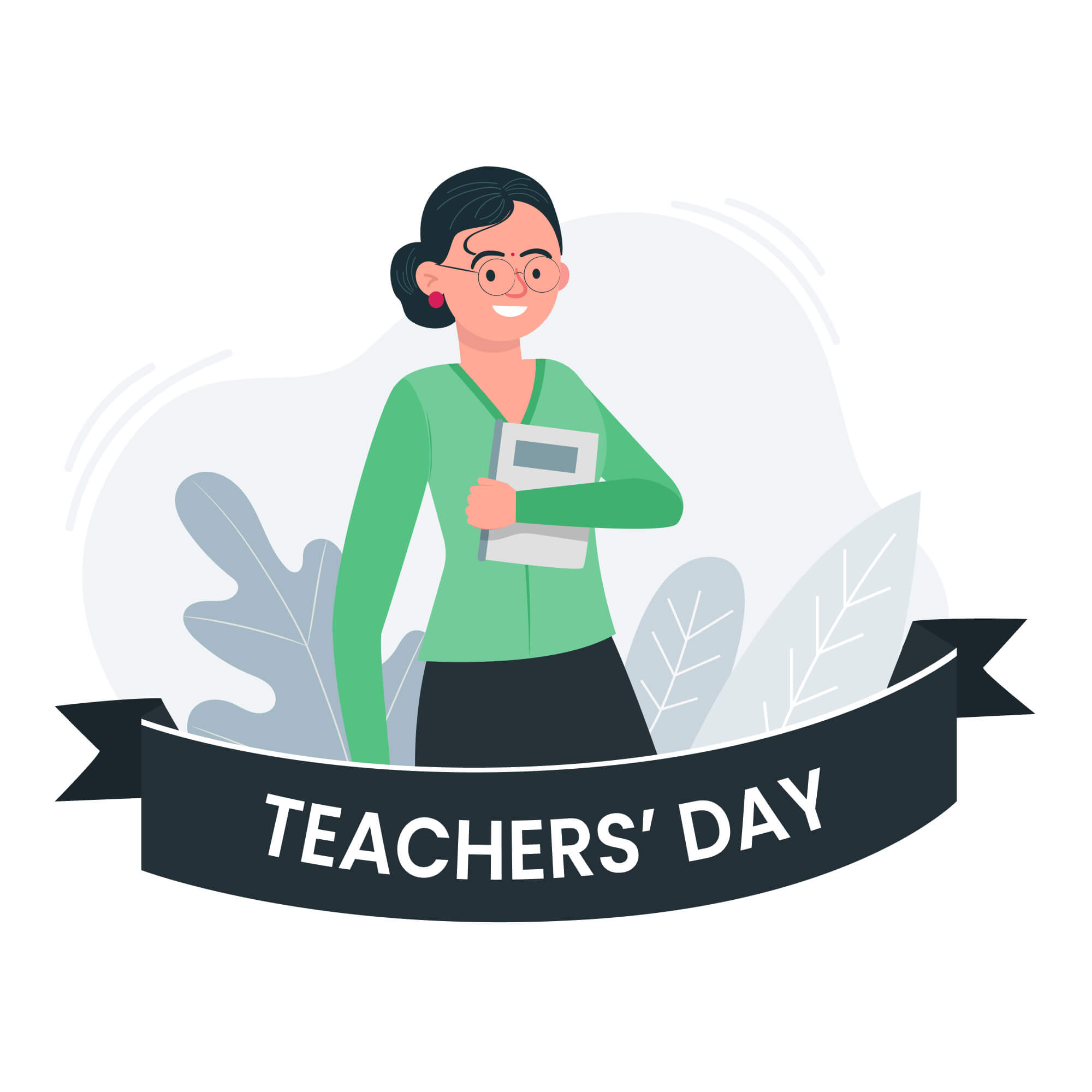 Happy teachers' day concept illustration